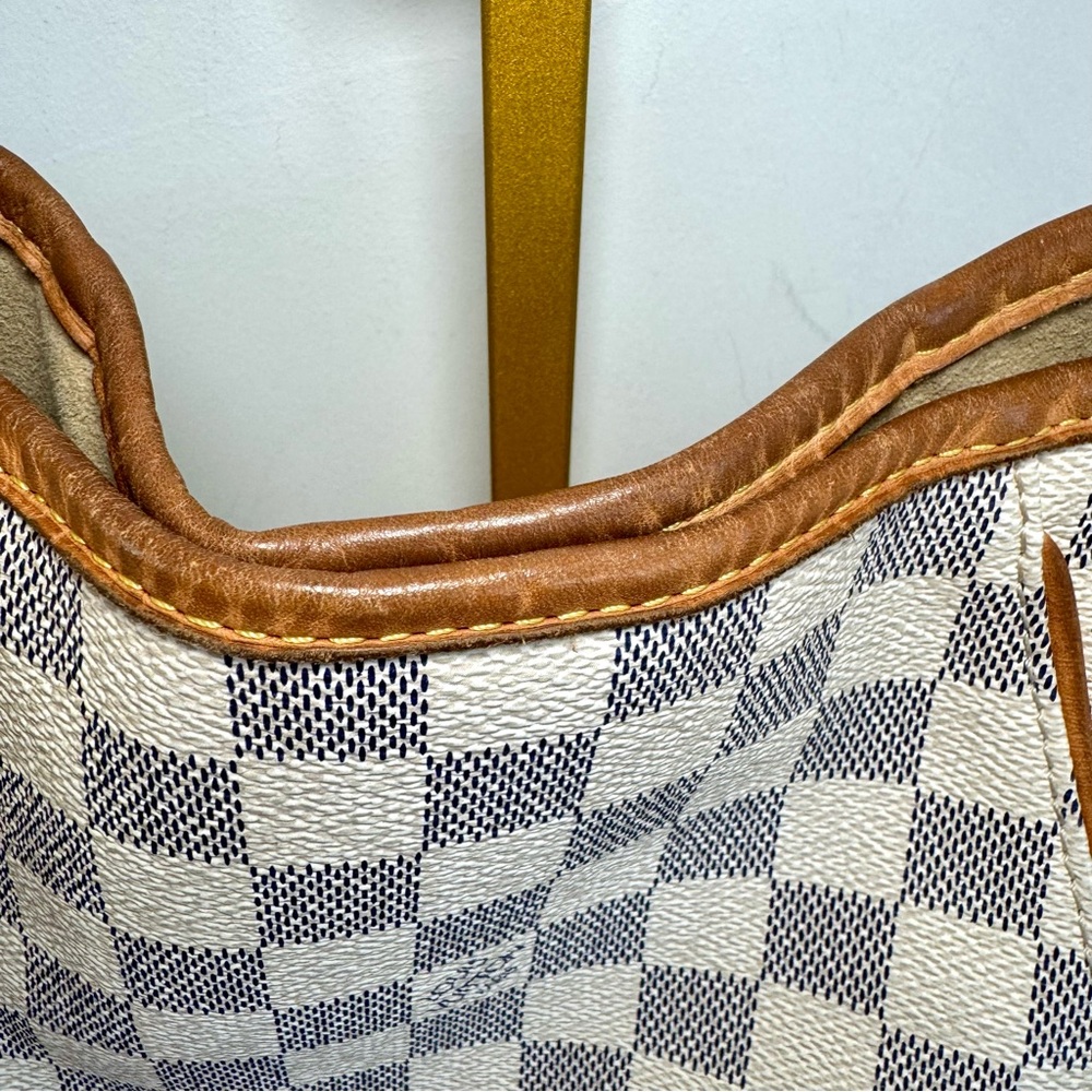 Louis Vuitton Galliera PM Shoulder Bag In Damier Azur Logo Print W Gold Hardware - Picture 11 of 16